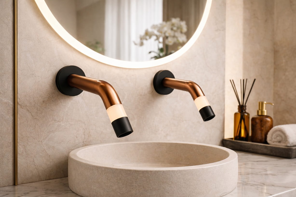 Moen touchless faucet infrared MotionSense engineering system commercial installation stainless fixture