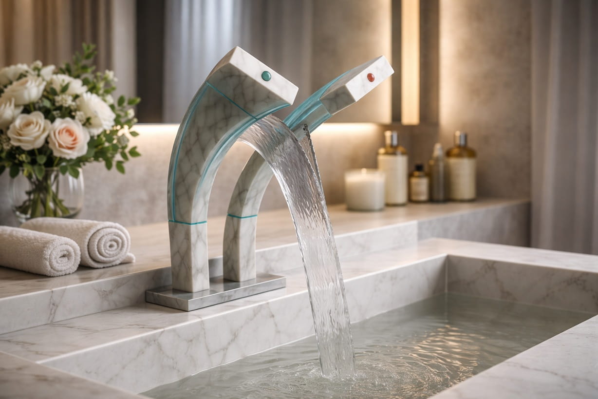 Infrared sensor faucet technology demonstrating automated water control system in modern infrastructure