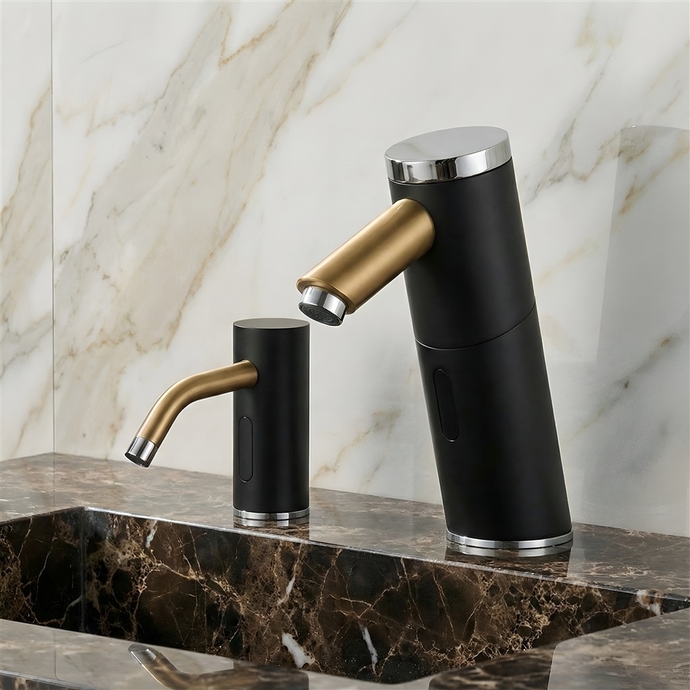 Blueprint and BIM model view for healthcare restroom touchless faucet specification