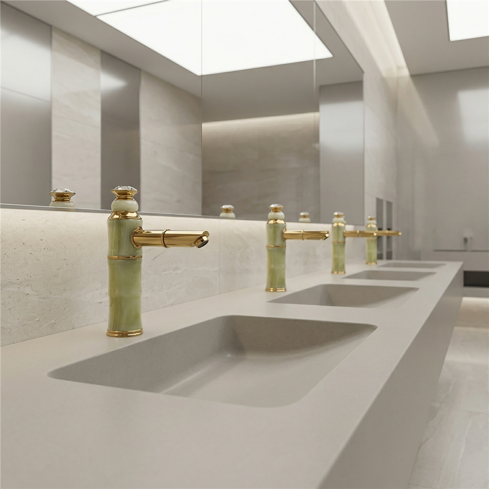Fontana chrome automatic faucet for high-traffic commercial restroom handwashing