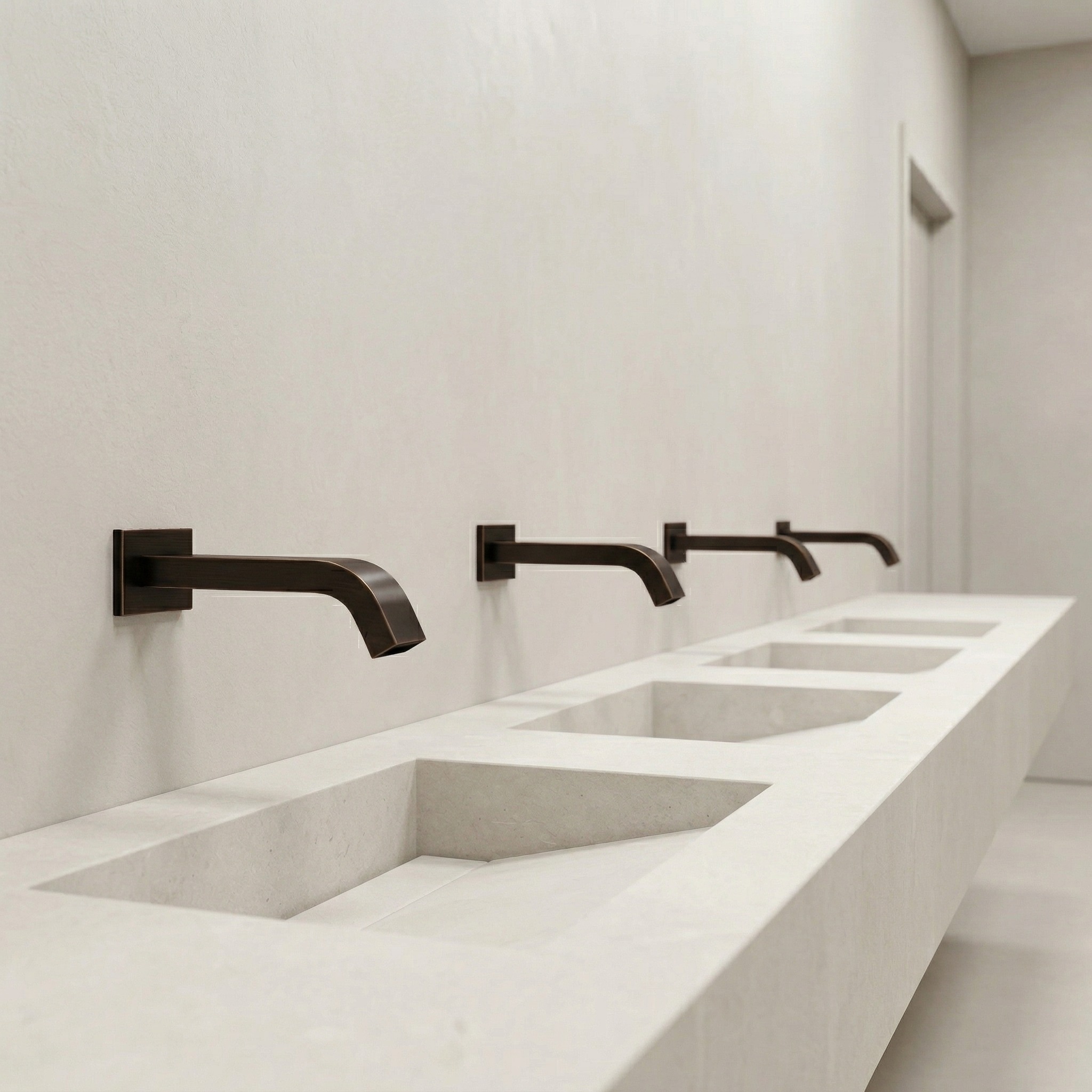 Chrome commercial touchless faucet for hospital handwashing and infection-control workflows