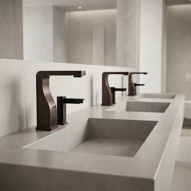Fontana brushed nickel sensor-activated faucet for modern hospitality restroom specifications