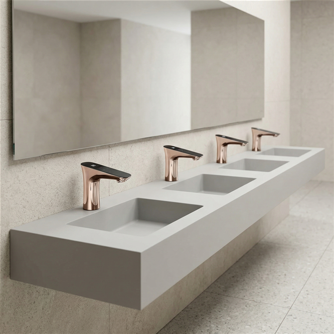 Fontana oil-rubbed bronze touchless commercial faucet